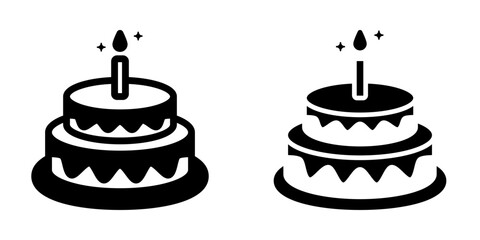 Cake Icon. symbol for mobile concept and web design. vector illustration