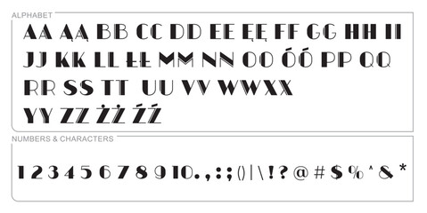 alphabet letter font set. typographic font with trendy thin, bold, uppercase, lowercase and numbers letters. vector illustration.