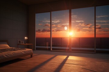 Generating a view of the sun from a room's perspective.