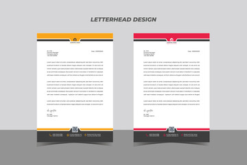 Simple Corporate Letterhead Design Template