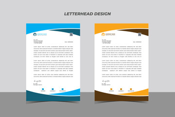 Professional Letterhead Design Template Vector