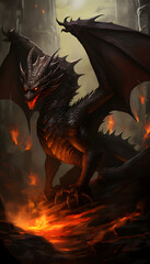 Fototapeta premium Dark Fantasy Dragon