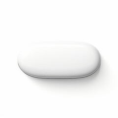 White pill flat icon isolated on white background. Medicine, antibiotics, medicines