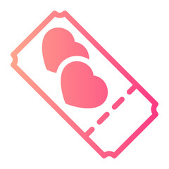 ticket gradient icon
