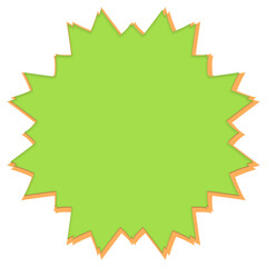 Blank label in the shape of a star