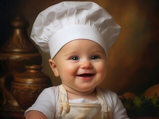  Funny baby as Chef