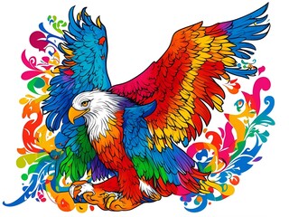 Obraz premium eagle in multicolor