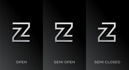 Set of letter Z logo icon design template elements