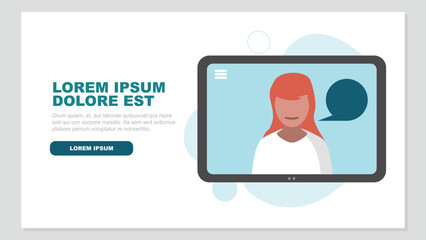 Tablet PC mit Videokonferenz