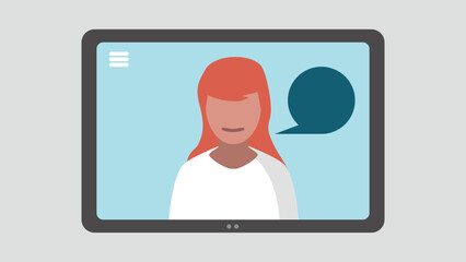 Tablet PC mit Videokonferenz