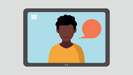 Tablet PC mit Videokonferenz