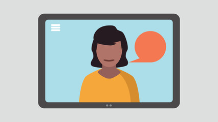 Tablet PC mit Videokonferenz