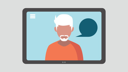 Tablet PC mit Videokonferenz