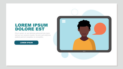 Tablet PC mit Videokonferenz