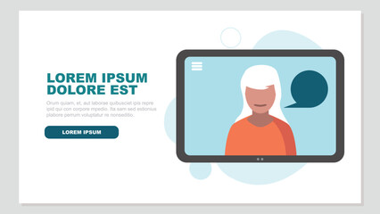 Tablet PC mit Videokonferenz