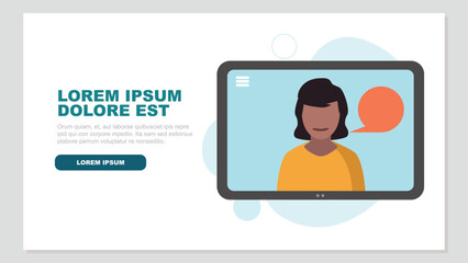 Tablet PC mit Videokonferenz