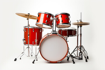 Fototapeta na wymiar drums, concert, band, white background