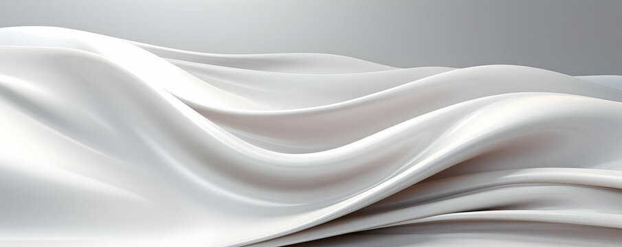 An abstract image with white wavy textures flowing across the frame, giving a calm and modern feel.