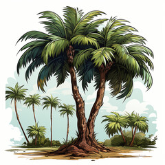 A coconut tree illustration