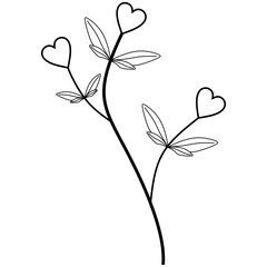illustration of a flower love