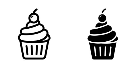 Cupcake Icon. symbol for mobile concept and web design. vector illustration
