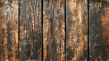 Rustic wooden plank texture with rich grain detail and dark varnish, perfect for backgrounds and design.