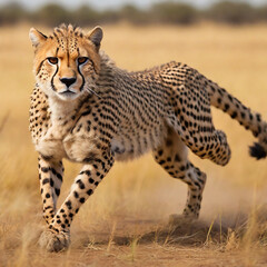 Cheetahs Unleashed Velocity-Infused Journey into the Grace and Prowess of Nature's Fastest Feline ai generated