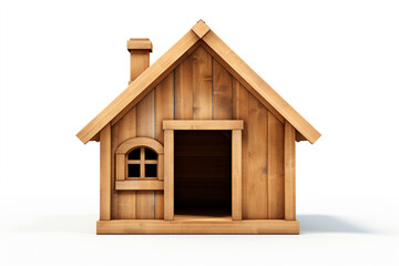 Dog House 3D illustration white background