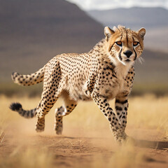 Cheetahs Unleashed Velocity-Infused Journey into the Grace and Prowess of Nature's Fastest Feline ai generated