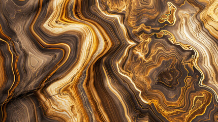 Abstract marbled pattern with golden swirls. Elegant natural stone texture for backgrounds or luxury design.
