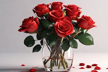 Valentine’s red roses 