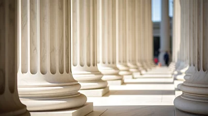 Fotobehang Supreme Court in Washington Row of Ionic marble columns © AbGoni