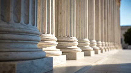 Tapeten Supreme Court in Washington Row of Ionic marble columns © AbGoni