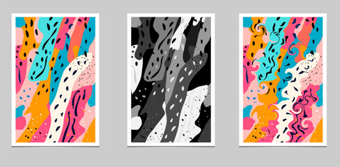 Vector creative concept for a set of bright and juicy backgrounds.
