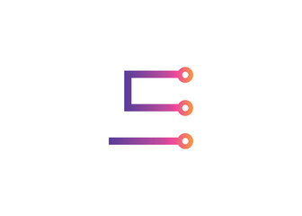 Letter E Technology vector monogram logo design template. Letter E molecule, Science and Bio technology Vector logo