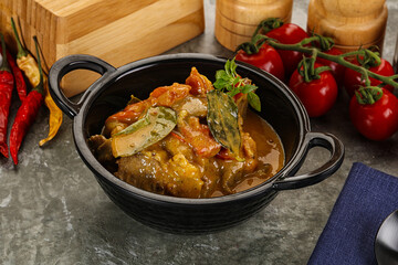 Yellow THai curry with beef