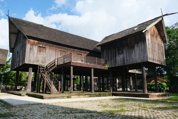 Fototapeta na wymiar Dayak Traditional House in Central Kalimantan