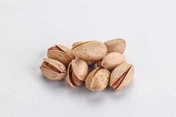 Salted tasty pistachio nuts heap