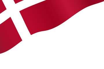 Flag of Denmark background waving flag illustration clipart for coronation decoration ceremony  - obrazy, fototapety, plakaty
