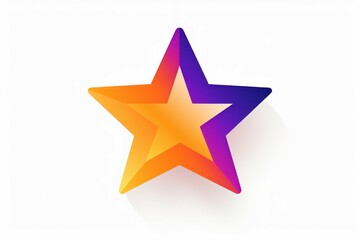 Obraz premium orange and purple star, star icon, isolation, star shape