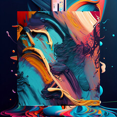 Abstraction gestual paint