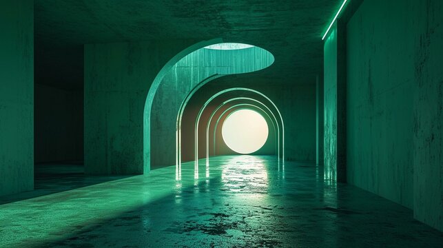 A minimalist emerald green background with a central focal point, ideal for designers looking for a clean and modern canvas to showcase their content. [Emerald background for the d