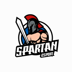 Illustration Vector Spartan Mascot Logo Style.