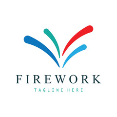 Firework Logo Design vector template