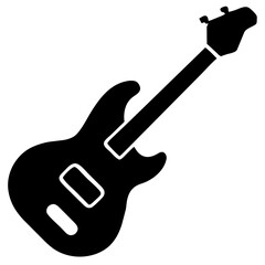 Bass guitar vektor icon illustation - obrazy, fototapety, plakaty