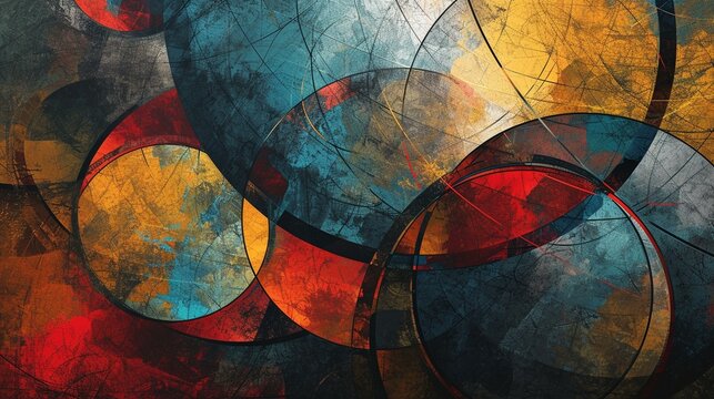 An abstract representation of interconnected circles symbolizing the continuity of memory and remembrance on the Day of Remembrance. [Day of Remembrance