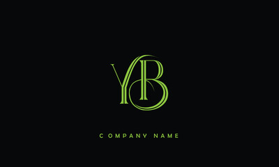 YB, BY, Y, B Abstract Letters Logo Monogram