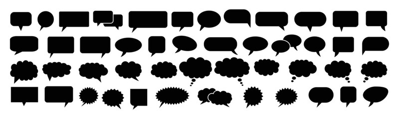 Speech Bubble collection. Talk bubbles, Cloud speech bubbles set.. - obrazy, fototapety, plakaty
