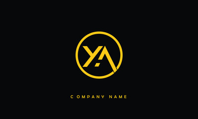 YA, AY, Y, A Abstract Letters Logo Monogram
