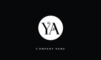 YA, AY, Y, A Abstract Letters Logo Monogram